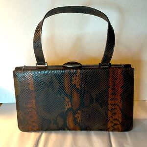 La Marthe Paris Snakeskin Handbag